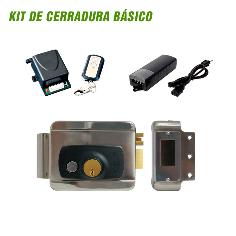 Kit de cerradura básica AXCEZE con cerradura AX-SLOCK receptor AX-REC10 y fuente ENSON PS-1254