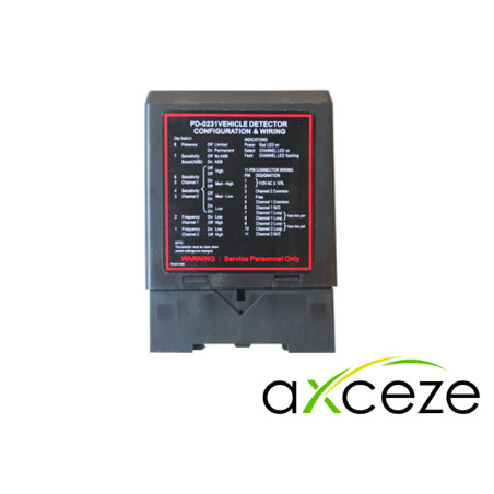 DETECTOR DE MASA AXCEZE AX-LOOP24 SENSOR DE DOBLE CANAL, CUENTA CON 2 SALIDAS DE RELEVADOR N.O. ALIMENTACION 110VCA COMPATIBLE C