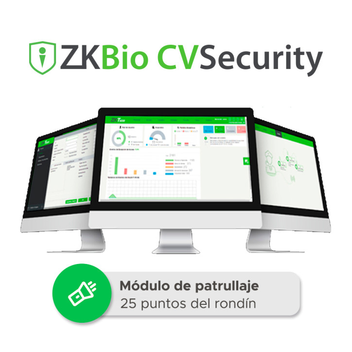 LICENCIA BIO CVSECURITY MODULO DE PATRULLAJE ZKCV-PAT-P25 PERMITE PONER 25 PUNTOS DEL RONDIN PERMANENTE COMPARIBLE CON PANEL INB