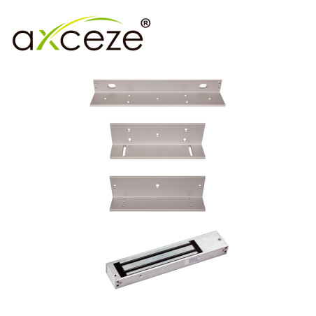 ML620 KIT CON 1x CHAPA MAGNETICA AX-M620L + 1x BRACKET TIPO ZL AX-M620ZL PARA PUERTA DE MADERA O METAL CON MARCO