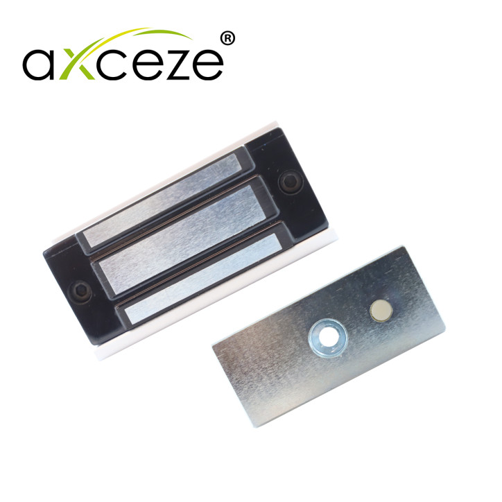 Chapa magnética fuerza de sujeción 120lbs 60Kg alimentación 12 VDC 240 mA fabricado en aluminio reforzado AXCEZE AX-M120