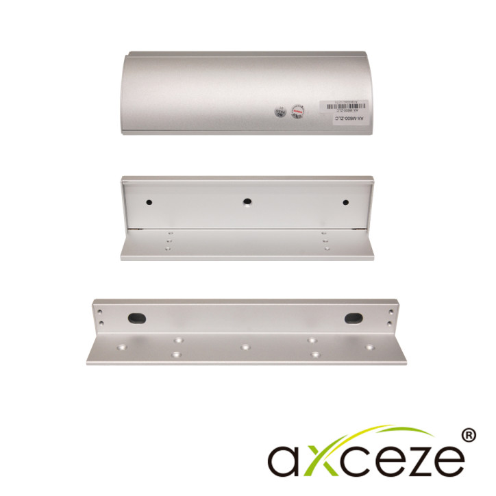 Bracket para electroimán tipo ZLC Soporta 600lbs Oculta cables Aluminio anodizado AXCEZE AX-M620-ZLC