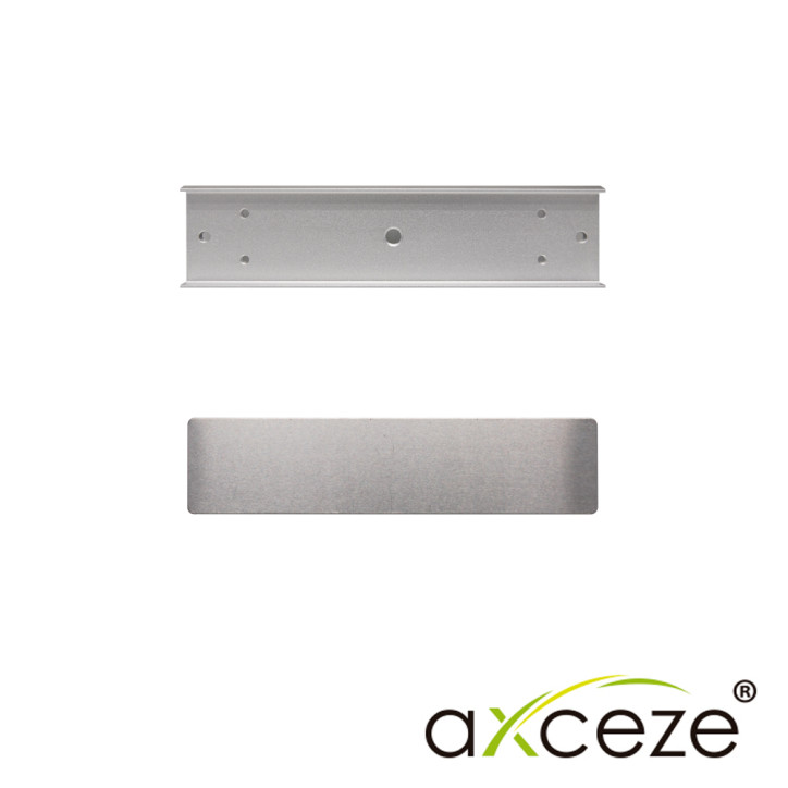 Bracket tipo U para contra de electroimán para puertas de cristal espesor de vidrio 8-15 mm aluminio reforzado AXCEZE AX-M620-U