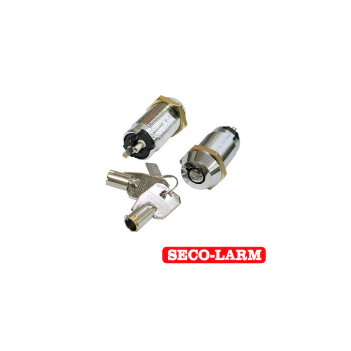 Switch tipo llave ON/OFF derivación Mantenido ON OFF 2 terminales SPST Llave extraíble en ambas posiciones SECO-LARM SS-090-2H0 Switch tipo llave ON/OFF derivación Mantenido ON OFF 2 terminales SPST Llave extraíble en ambas posiciones SECO-LARM SS-090-2H0