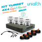 UNIARCH BY UNV KIT ANALÓGICO TURRET 2 MP CON MICRÓFONO INTEGRADO - Cámaras 4 en 1 AHD TVI CVI CVBS / Lente fijo 2.8mm / 20M I