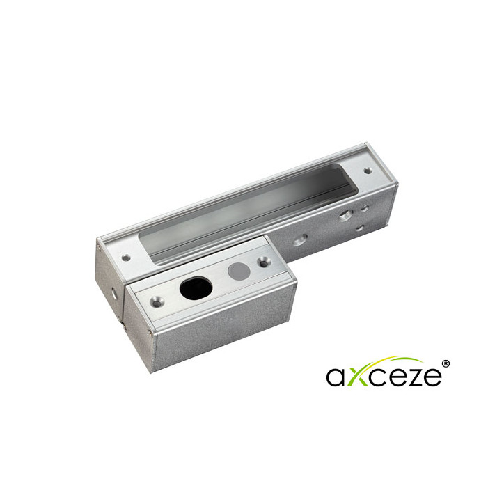Bracket de pistones para pistones series E100 y E200 para puertas de metal y madera para puertas abatibles y AXCEZE AX-E100-B Bracket de pistones para pistones series E100 y E200 para puertas de metal y madera para puertas abatibles y AXCEZE AX-E100-B