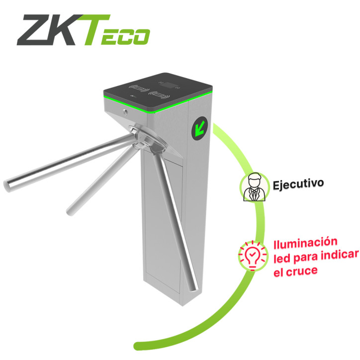 Torniquete trípode compacto carcasa en acero SUS304 bidireccional ZKTECO MTS1000 Torniquete trípode compacto carcasa en acero SUS304 bidireccional ZKTECO MTS1000