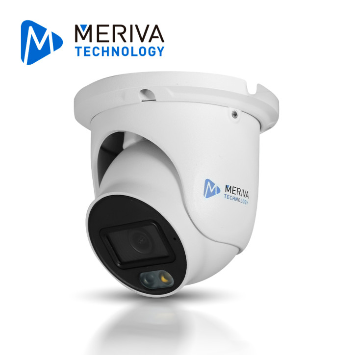 Cámara IP Turret 2 MP Iluminación dual 20-30 m H.265+ MERIVA TECHNOLOGY MTD-202FS4D