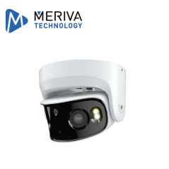 CAMARA IP PANORAMICA 180 GRADOS MERIVA TECHNOLOGY MPC-204 / 8 MP / H.265S / 2 LENTES 3.5MM / 20M IR / IP67 / IK10 / METALICA / 1