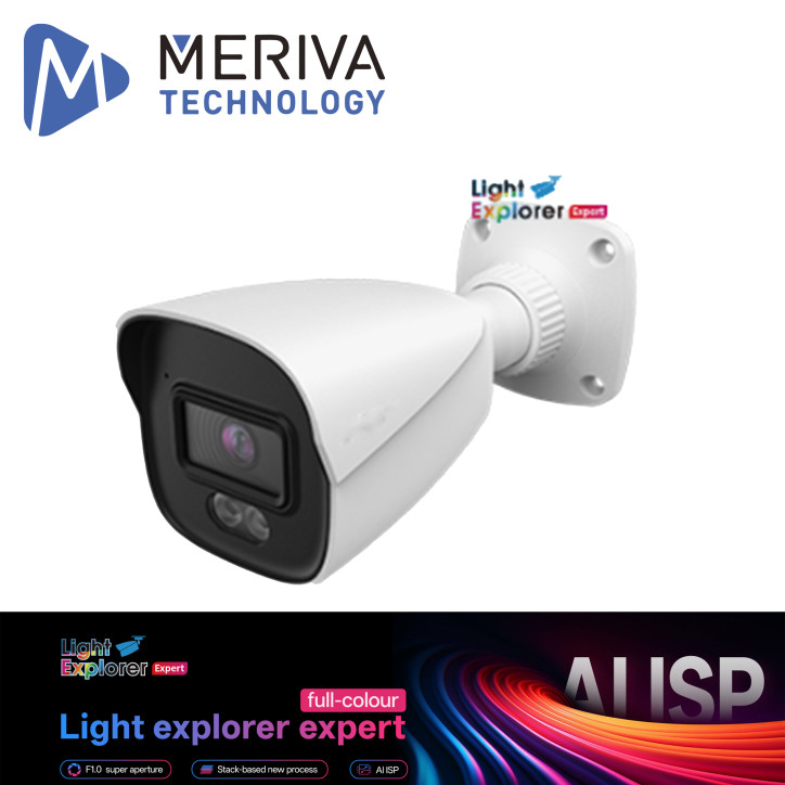 Cámara IP Bullet 4 MP 2.8 mm Full Color AI ISP MERIVA TECHNOLOGY MOB-400UC