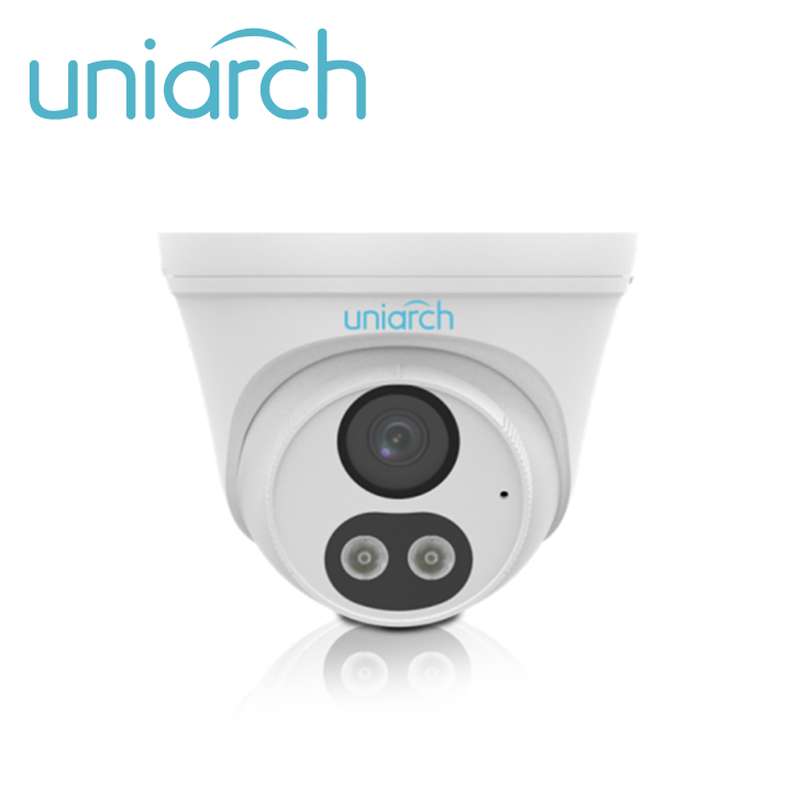 Cámara IP Turret 2MP Lente 2.8 mm Iluminación dual 30 m UNIARCH BY UNV IPC-T132-AF28-DL-ECO