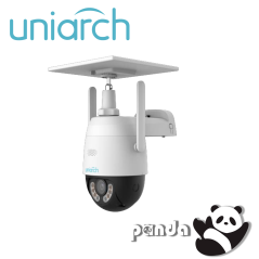 CAMARA PT SOLAR 4G UNIARCH UHO-P2G-M3F4D-LA / 3MP / LENTE-4MM / DUAL-LIGHT / IR30M / LUZ-CALIDA30M / DWDR / MICROSD512GB / ANR /