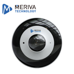 CAMARA IP FISHEYE MERIVA TECHNOLOGY MT-FE60N / 6MP / H.265+ / 1.65MM / 10 - 20M IR / IP67 / METALICA / 12 VCD / POE / SOPORTA MI