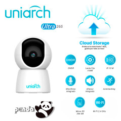 CAMARA IP MINI PT UNIARCH UHO-S2E / 2MP / ULTRA 265 / 5 VCC / DWDR / LENTE FIJO DE 3.6 MM / IR HASTA 10 M / MICROFONO Y ALTAVOZ 