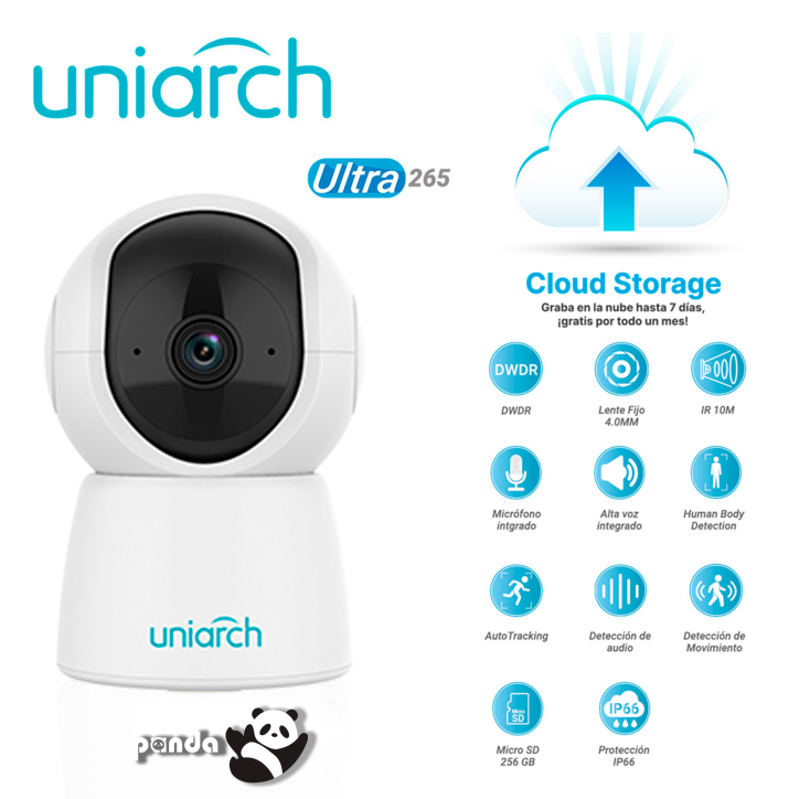 Cámara IP mini PT WiFi 3MP WiFi Lente fijo 4.0 mm UNIARCH BY UNV Uho-S2E-M3 Cámara IP mini PT WiFi 3MP WiFi Lente fijo 4.0 mm UNIARCH BY UNV Uho-S2E-M3