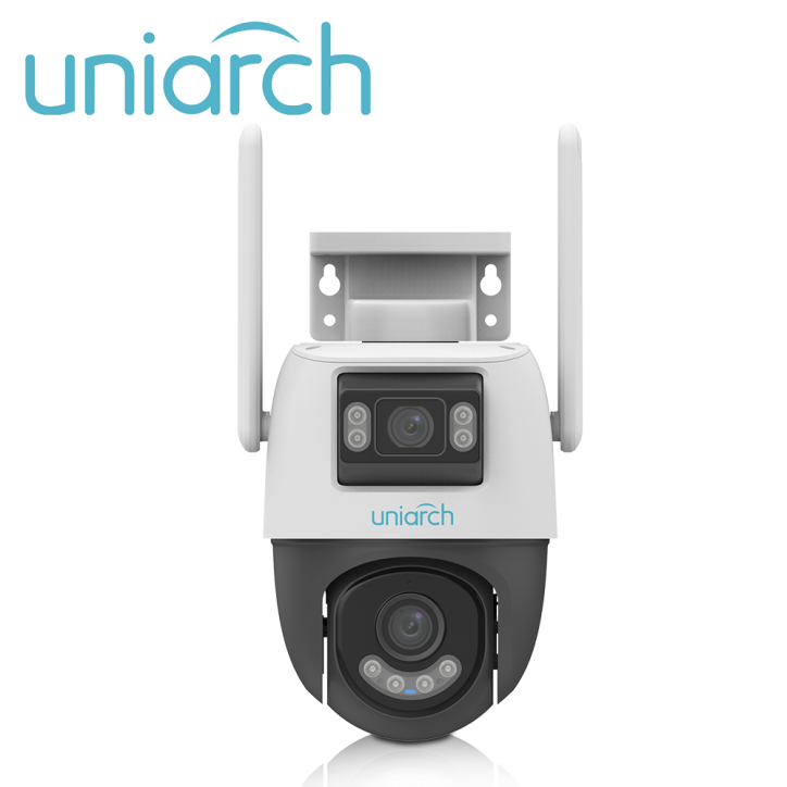 Cámara IP PTZ doble lente WiFi Dual 3MP lente fija 2.8 mm PTZ 4 mm UNIARCH BY UNV Uho-P2S-M33F34