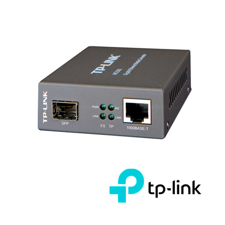 CONVERTIDOR DE MEDIOS TP-LINK MC220L / FIBRA 1000BASE-SX/LX/LH A UTP 1000BASE-T / MULTIMODO (850 nm) / MONOMODO (1310 nm)/ DISTA
