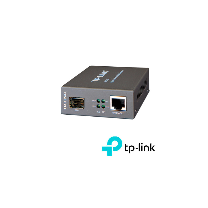 CONVERTIDOR DE MEDIOS TP-LINK MC220L / FIBRA 1000BASE-SX/LX/LH A UTP 1000BASE-T / MULTIMODO (850 nm) / MONOMODO (1310 nm)/ DISTA