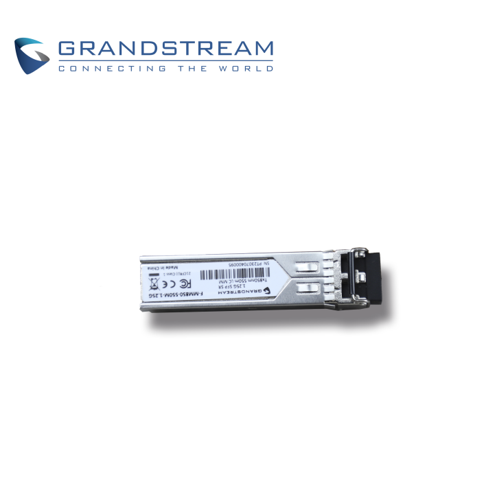 Transceiver Fibra multimodo Velocidad 1.25Gbps Conector LC duplex GRANDSTREAM F-MM850-550M-1.25G