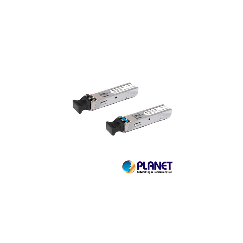TRANSCEPTOR DE FIBRA OPTICA MULTIMODO / PLANET MGB-SX / VELOCIDAD DE TRANSMISION 1000 MBPS / CONECTOR LC DUPLEX / SIMPLEX / 850N