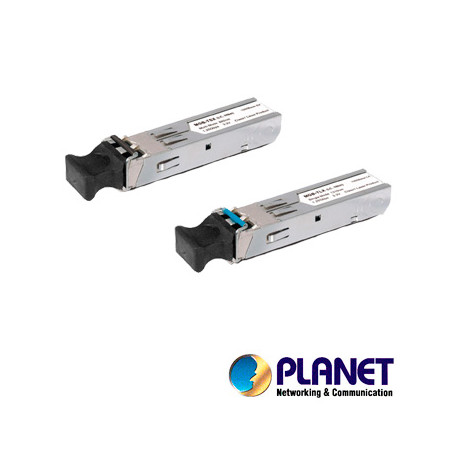 TRANSCEPTOR DE FIBRA OPTICA MULTIMODO / PLANET MGB-SX / VELOCIDAD DE TRANSMISION 1000 MBPS / CONECTOR LC DUPLEX / SIMPLEX / 850N