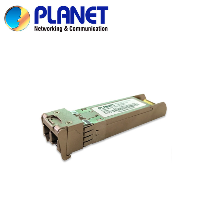 Transceptor SFP+ Velocidad de transmisión 10Gbps Alcance 20 km Fibra monomodo 9/125µm PLANET MTB-LR20