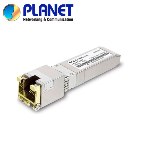 TRANSCEPTOR OPTICO RJ45 PLANET MTB-RJ / VELOCIDAD DE TRANSMISION 10GBPS/ DISTANCIA DE TRANSMISION 30 METROS/ TIPO DE CONECTOR RJ