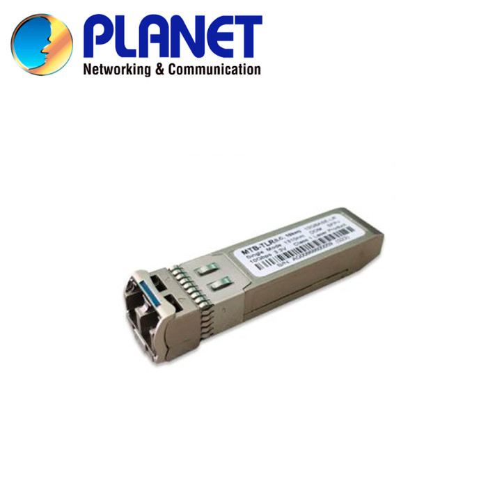 Transceptor SFP+ de fibra óptica SFP+ 10Gbps Fibra monomodo Alcance 2 km PLANET MTB-TSR2 Transceptor SFP+ de fibra óptica SFP+ 10Gbps Fibra monomodo Alcance 2 km PLANET MTB-TSR2