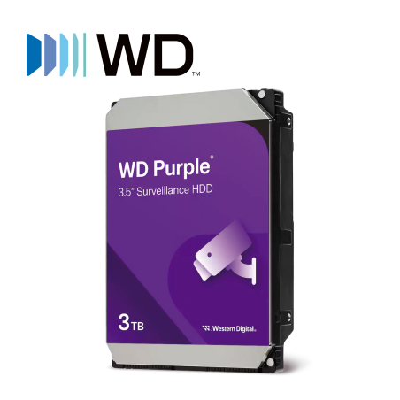 DD DISCO DURO 3TB SATA WD PURPLE WD34PURZ / 24/7 OPTIMIZADO PARA VIDEOVIGILANCIA / ALLFRAME / CMR / CACHE 256MB / HASTA 175MB/S 