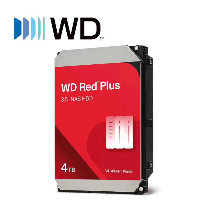 DD DISCO DURO 4TB SATA WD RED PLUS WD40EFZZ / 24/7 ESPECIAL PARA NAS / NASWARE / CMR / CACHE 128MB / 5400 RPM / HASTA 180MB/S / 