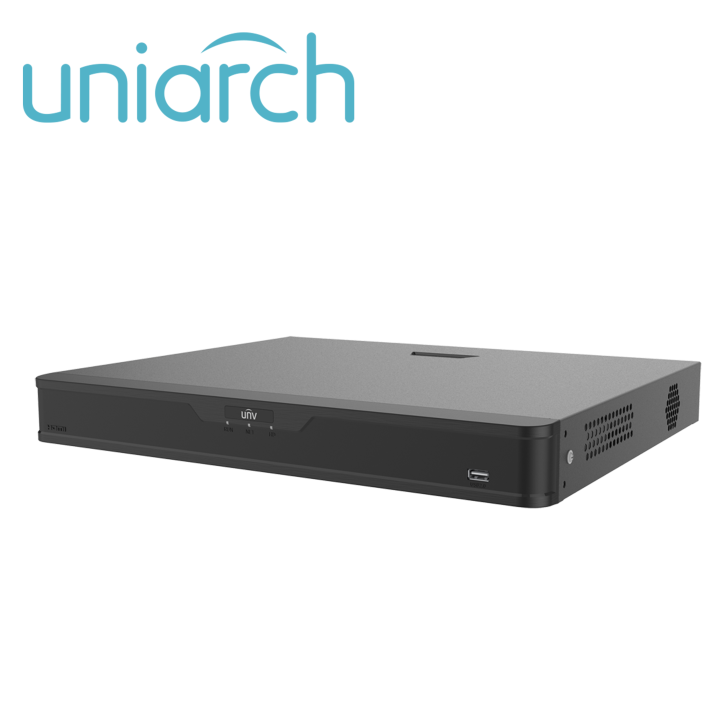 DVR UNIARCH XVR302-32Q4 / 8MP LITE / H 265 / 32 CANALES ANALOGICOS / 4 CANALES IP / SALIDA SIMULTANEA HDMI / VGA / CVBS / 2 DISC