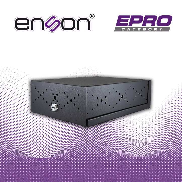 Gabinete de seguridad para DVR móvil para DVR móvil 380x270x115mm con ventilador 8x8 cm ENSON LINCE13