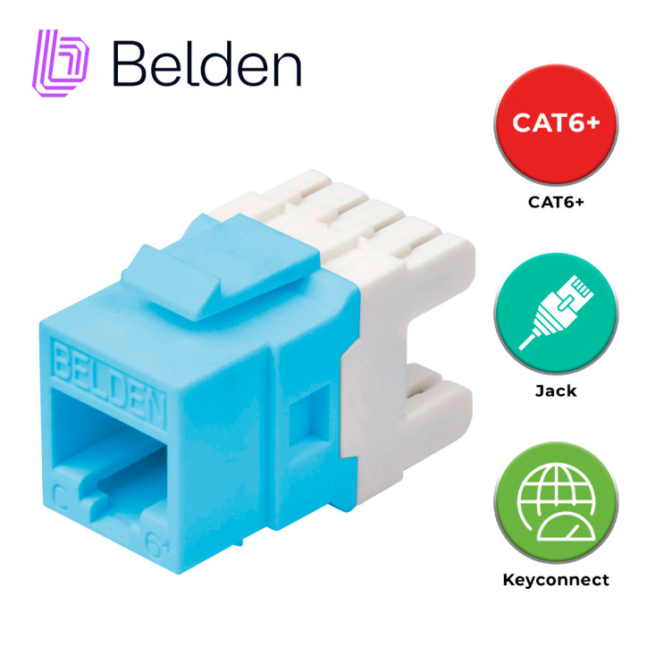 Jack modular RJ-45 categoría 6 categoría 6 KeyConnect uso interior BELDEN AX101326