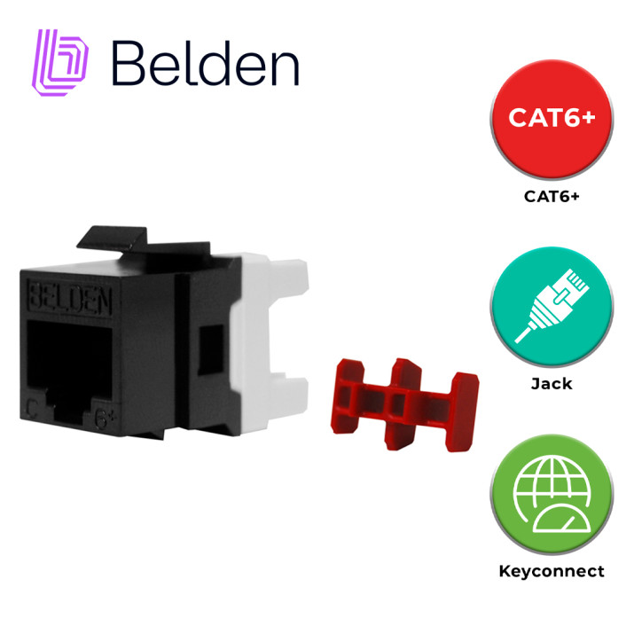 Jack modular RJ-45 categoría 6 Categoría 6 KeyConnect Espacio interior BELDEN AX101321