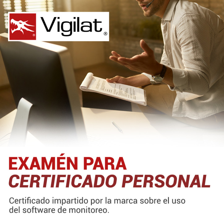 Software examen para otorgar certificado para un asistente al entrenamiento uso del software de monitoreo VIGILAT VEXACER