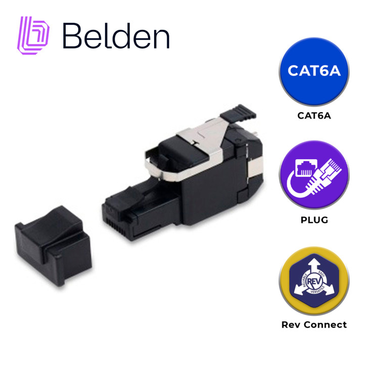 Plug RJ45 Categoria 6A Certificable Uso interior BELDEN RVAFPUBK-S1