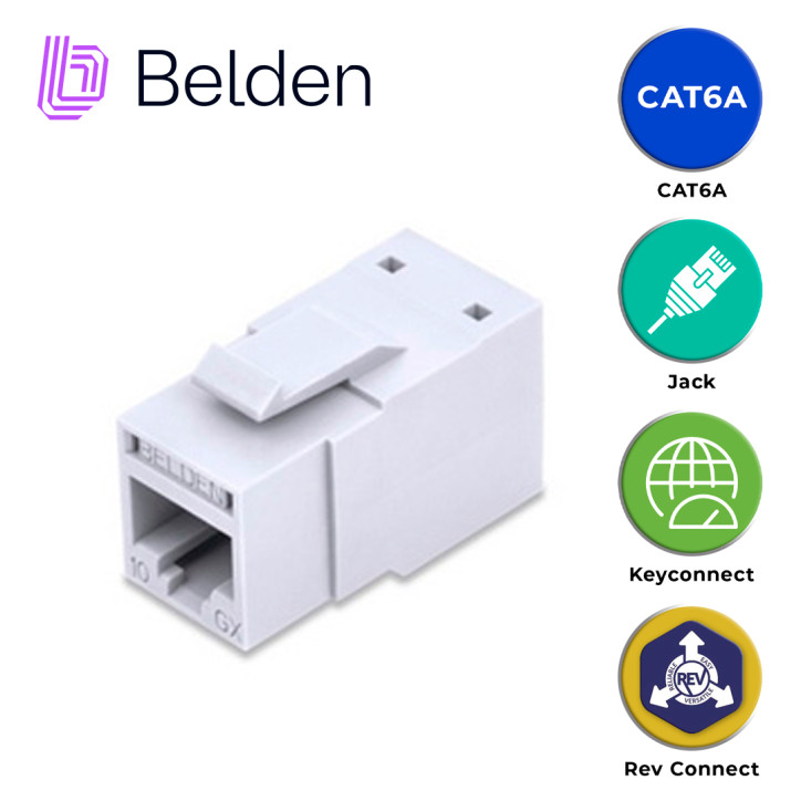 Jack modular RJ45 categoría 6A Categoría 6A RJ45 Uso interior BELDEN RVAMJKUEW-S1