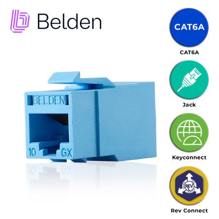 Jack modular RJ45 Cat6A Categoría 6A RJ45 Uso interior BELDEN RVAMJKUTB-S1