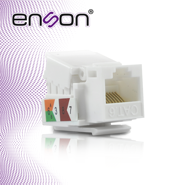 Jack RJ45 categoría 6 Categoría 6 90 grados Ponchado fácil sin pinzas ENSON ENS-JTL6W BLANCO Jack RJ45 categoría 6 Categoría 6 90 grados Ponchado fácil sin pinzas ENSON ENS-JTL6W BLANCO