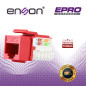 CONECTOR MODULAR JACK RJ45 ENSON EPRO-TLJACK6-RD SERIE PRO TERMINADO SIN PINZAS, POSICION VERTICAL CAT6 COLOR ROJO COMPATIBLE CO