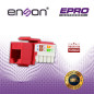 CONECTOR MODULAR JACK RJ45 ENSON EPRO-JACK5E-RD SERIE PRO, POSICION VERTICAL CAT5E COLOR ROJO COMPATIBLE CON PLACAS ENSON EPRO-F