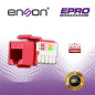 CONECTOR MODULAR JACK RJ45 ENSON EPRO-JACK6-RD SERIE PRO, POSICION VERTICAL CAT6 COLOR ROJO COMPATIBLE CON PLACAS ENSON EPRO-FP 