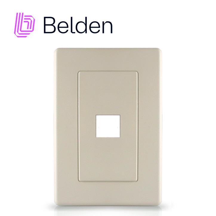 Placa frontal MDVO MDVO ángulada 1 puerto Color gris BELDEN A0405255