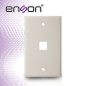 PLACA DE PARED (FACEPLATE) UNIVERSAL ENS-FP61 ENSON 1 PUERTO ESTILO KEYCONNECT CAT6A CAT6 CAT5E CONECTORES DE FIBRA OPTICA Y COA