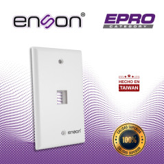 PLACA DE PARED (FACEPLATE) ENSON EPRO-FP10 COMPATIBLE CON JACK KEYSTONE 1 PUERTO COLOR BLANCO, USO EN INTERIOR, IDEAL PARA CONEC
