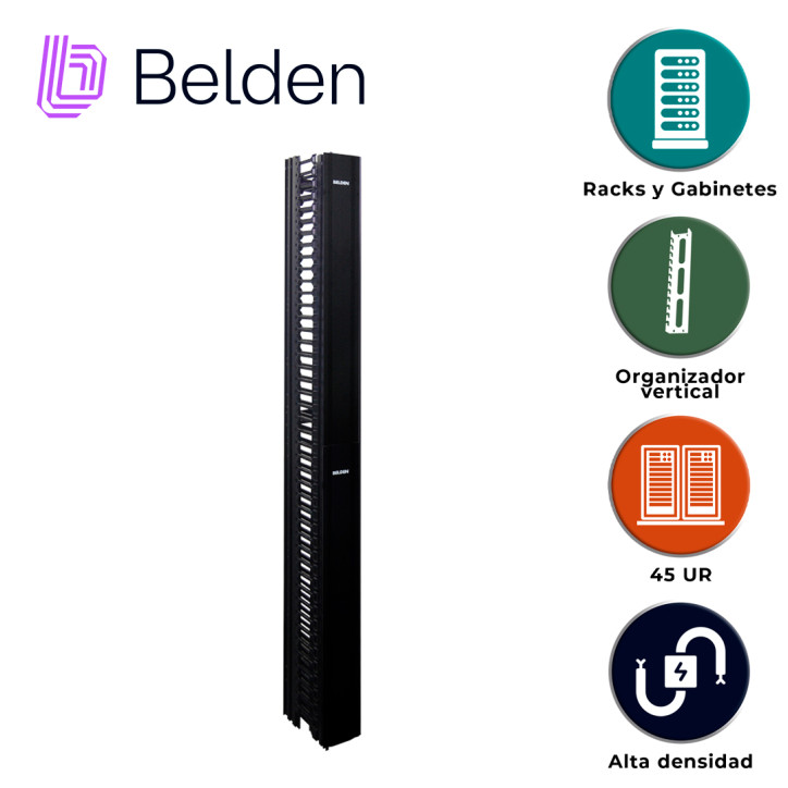 Organizador vertical de alta densidad alta densidad doble cara con puertas BELDEN BHVHH06