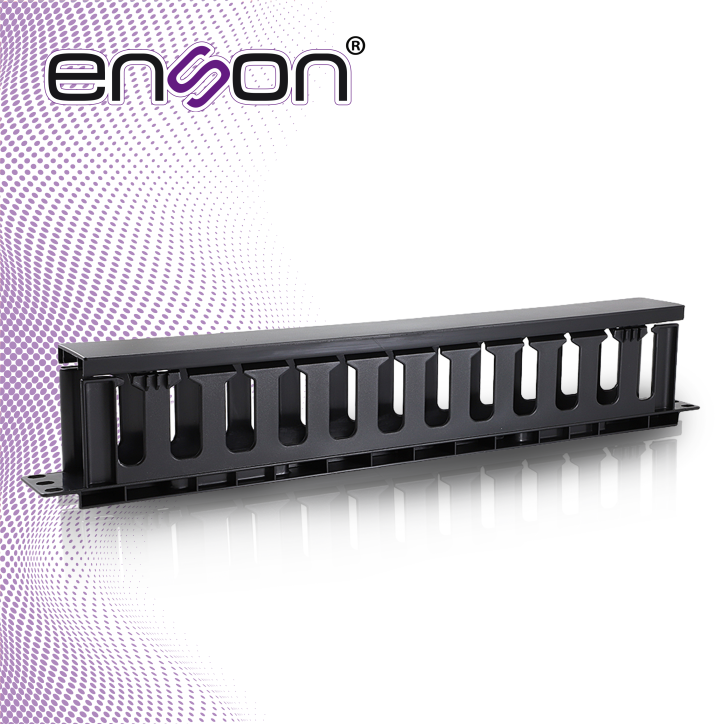 Organizador horizontal para rack 19" 1U peines de policarbonato ENSON ENS-CM14 Organizador horizontal para rack 19" 1U peines de policarbonato ENSON ENS-CM14