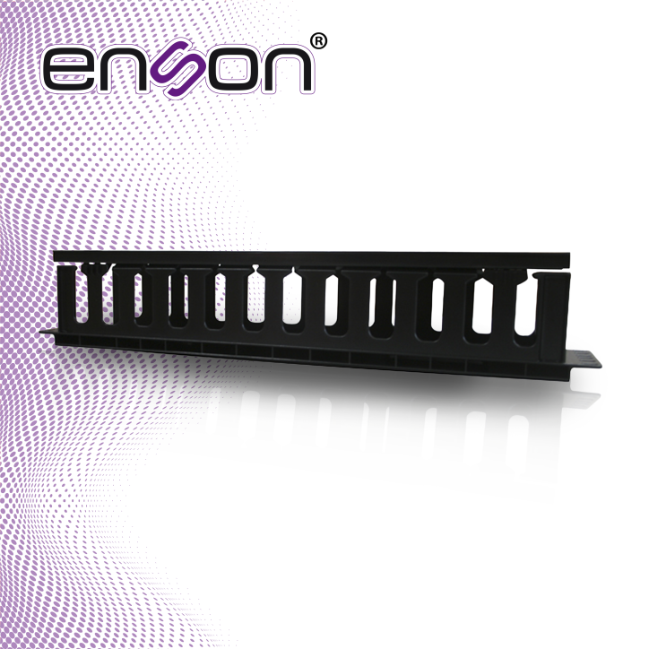 Organizador horizontal para rack 19" 2U tapa removible y abatible ENSON ENS-CM24