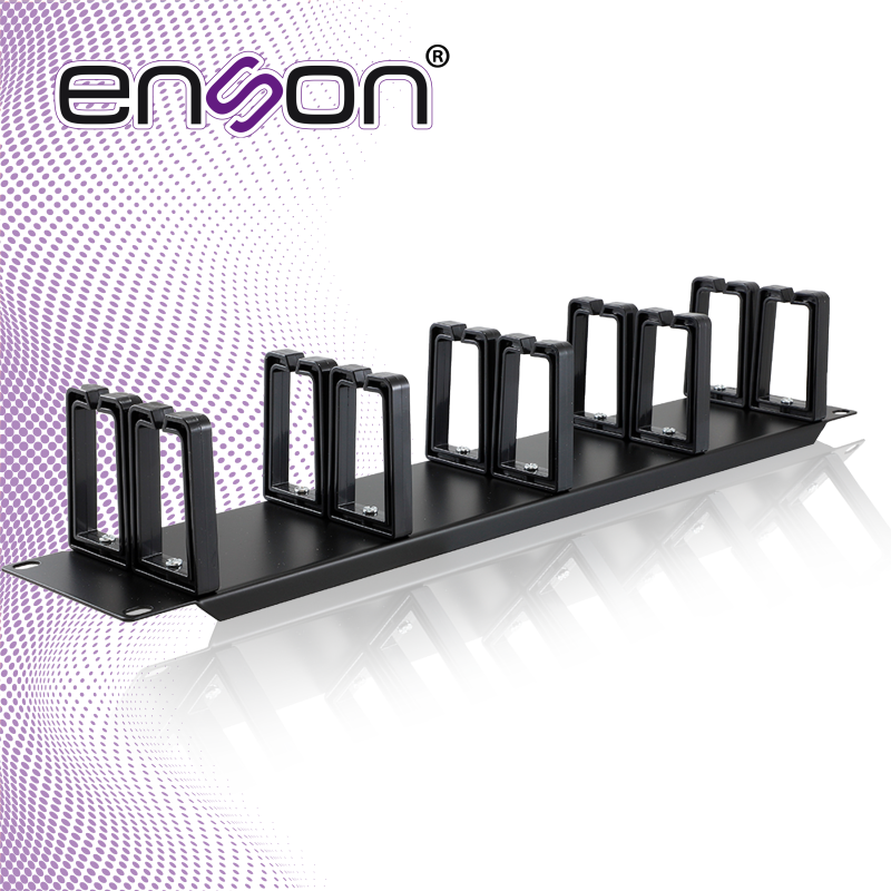 ORGANIZADOR HORIZONTAL FRONTAL PARA RACK ENSON ENS-CMR24 2UR CON PEINES DE POLICARBONATO PARA MAYOR PROTECCION Y MEJOR ACCESO CU