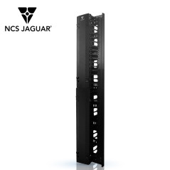 ORGANIZADOR VERTICAL P/RACKS O GABINETES CABLE NCS JAGUAR NCS-VOP-28 28 UR CON PEINES DE POLICARBONATO TAPA REMOVIBLE Y ABATIBLE